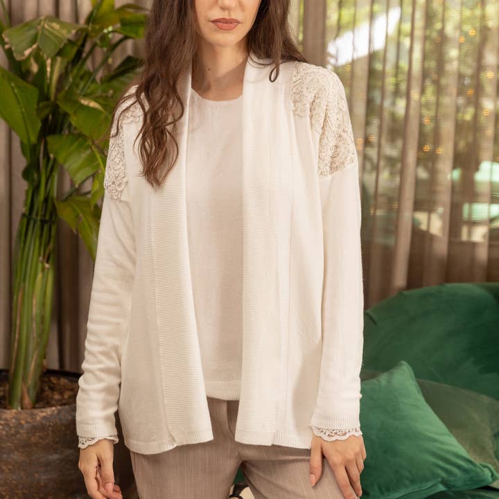 Cardigan Cedric Karmesinrot für den Großhandel von Chez Moi