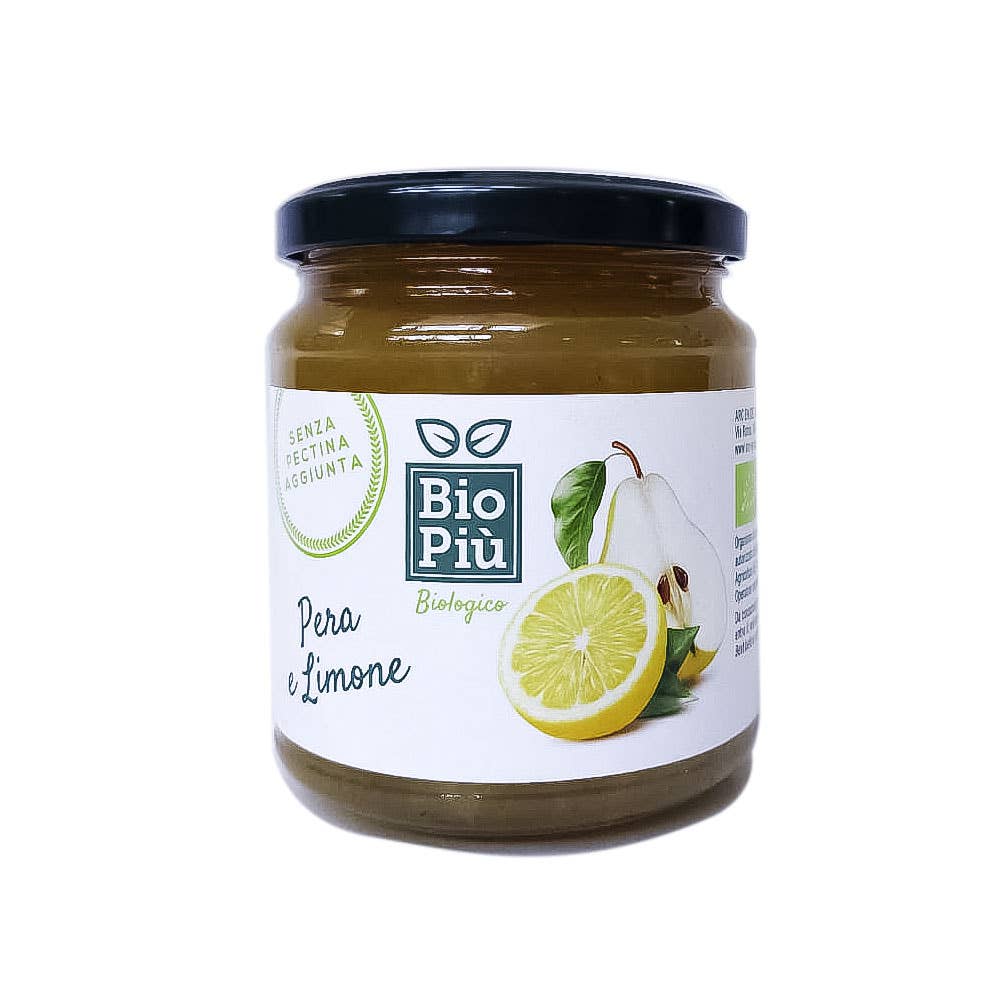 Stella Foods s.r.l. - Vente Confiture/gelée - Confiture de poires et de citron BIO BIOPIU' 330g