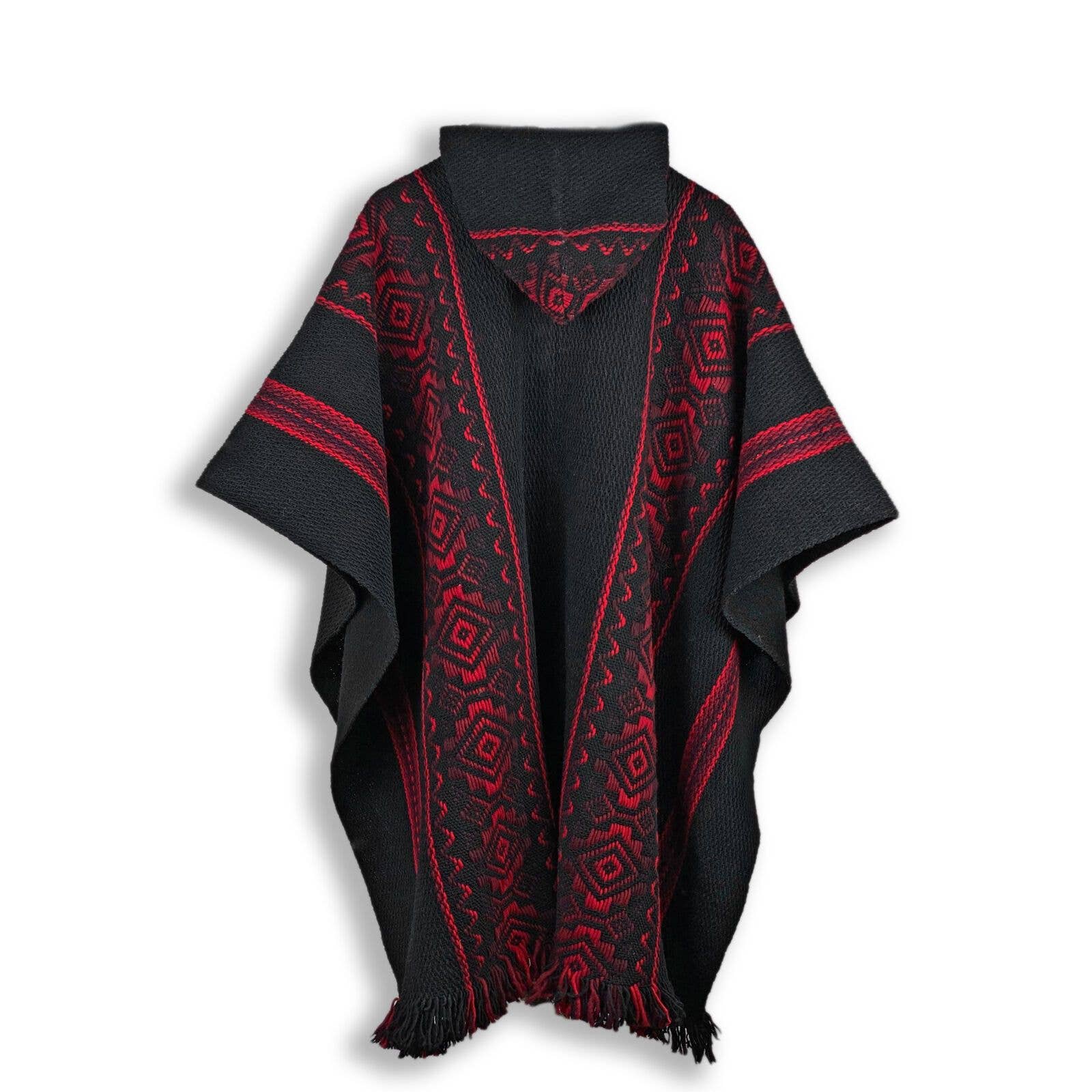 ECUALAMA – wholesale Poncho - Unisex – Llama ull Unisex Sydamerikanska Handvävd Hooded Poncho1