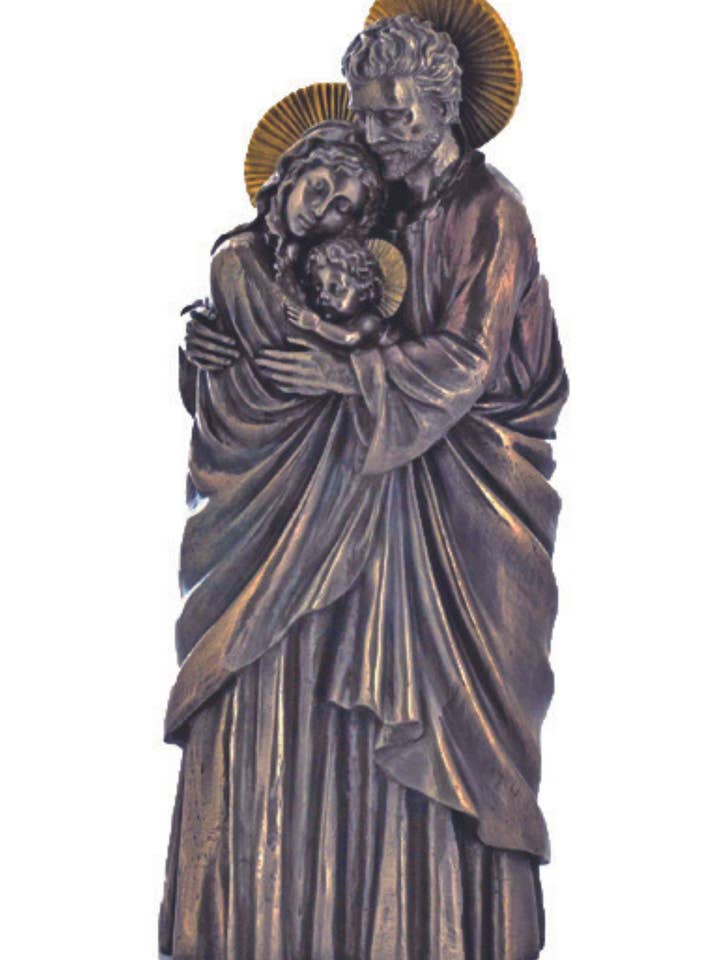 Statue de la Sainte Famille en bronze coulé à froid 10" pour la vente par Goldscheider of Vienna
