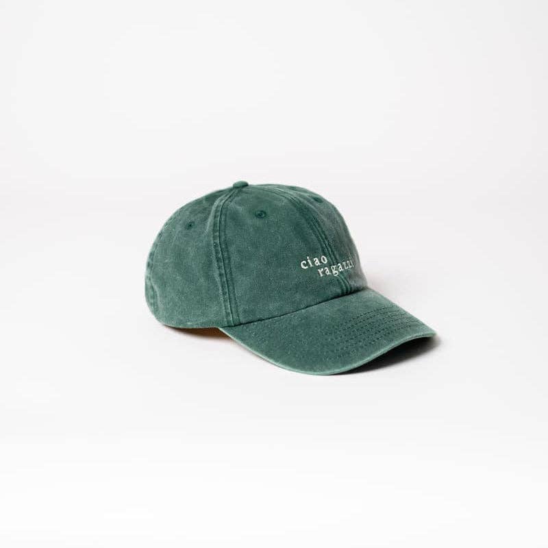 arrel - responsible apparel – Großhandel Basecap – Unisex – ciao ragazzi Dad Cap - vintage green & cream2
