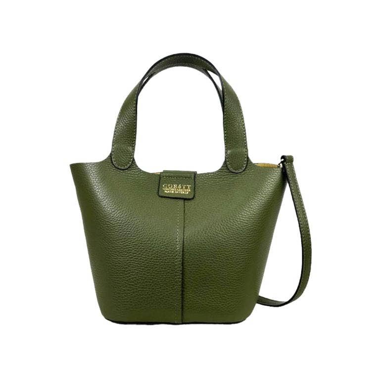 Chenson & Gorett - Vente Sac porté épaule – femme - Sac seau en cuir italien avec sac supplémentaire pour femme3