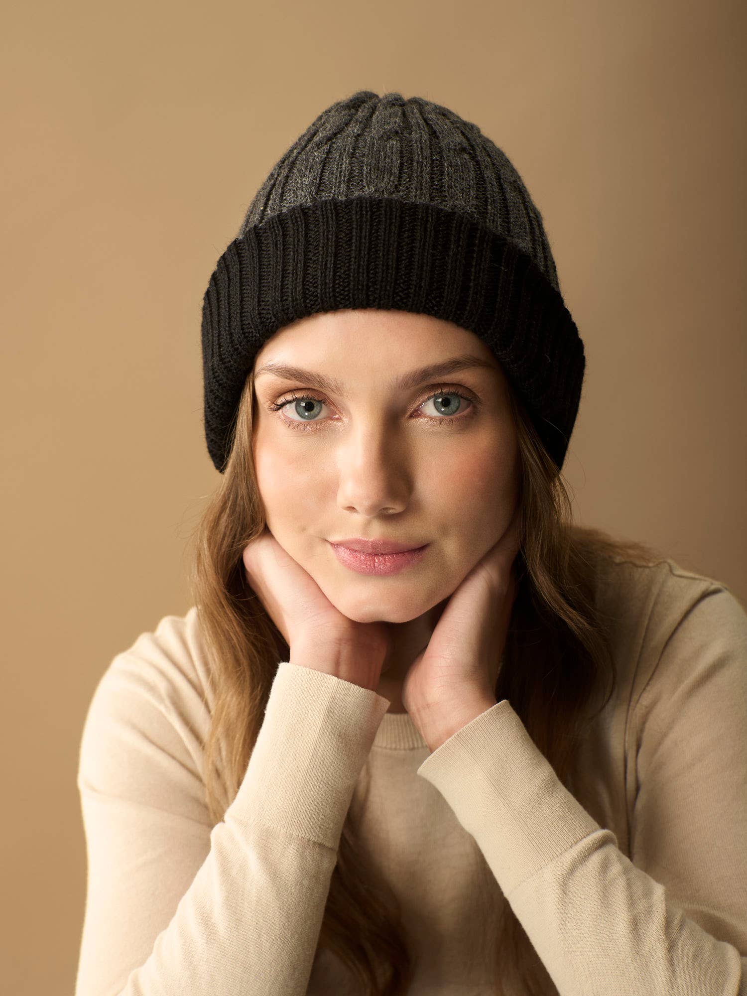 WUAMAN - Alpaca - Wholesale Beanie - Women's - Reversible Baby Alpaca Beanie | Unisex Hat | Cable Knit13