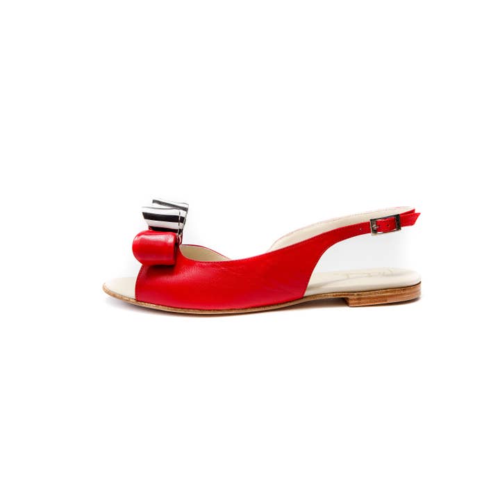 Flat Sandals – Harmony – Red for wholesale by Milenika shoes