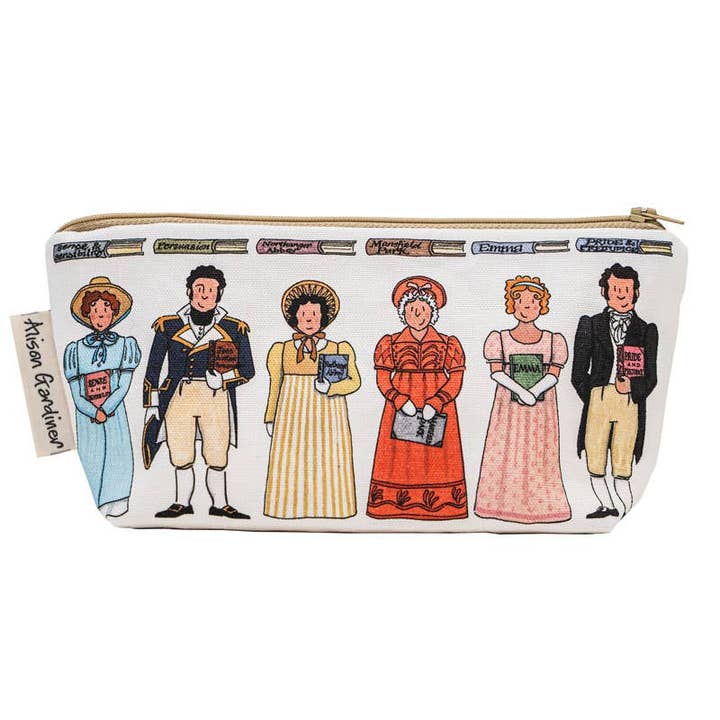 Jane Austen Cosmetic Bag / Pencil Case for wholesale by Alison Gardiner US
