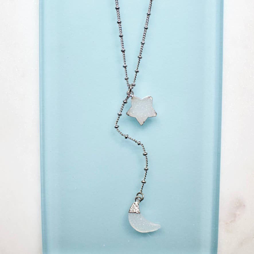 a.v. max - Wholesale Halskettinghanger - Over The Moon Stone Y-hals|Labradoriet|Citroen|Chalcedoon|WRM19