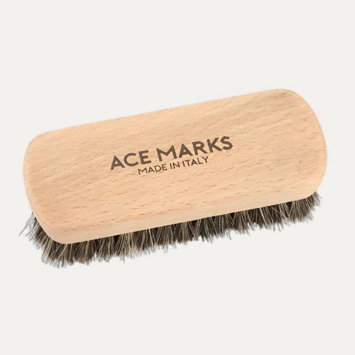 Dark Horsehair Travel Shoe Shine Brush for wholesale on Faire