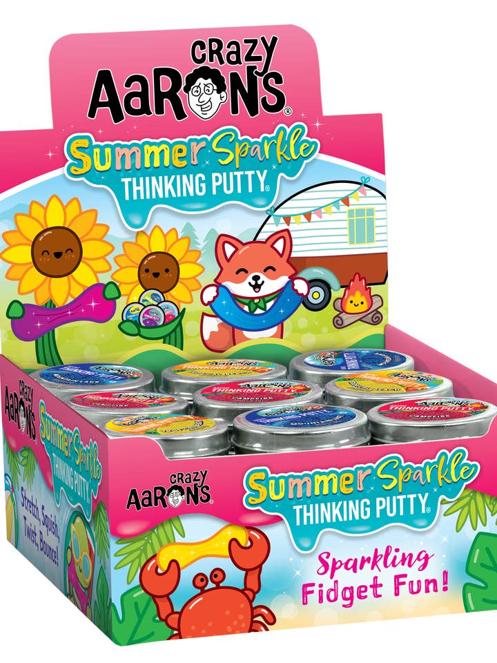 Puttyworld Summer 36 Count Mini Tin Assortment for wholesale by Crazy Aaron's