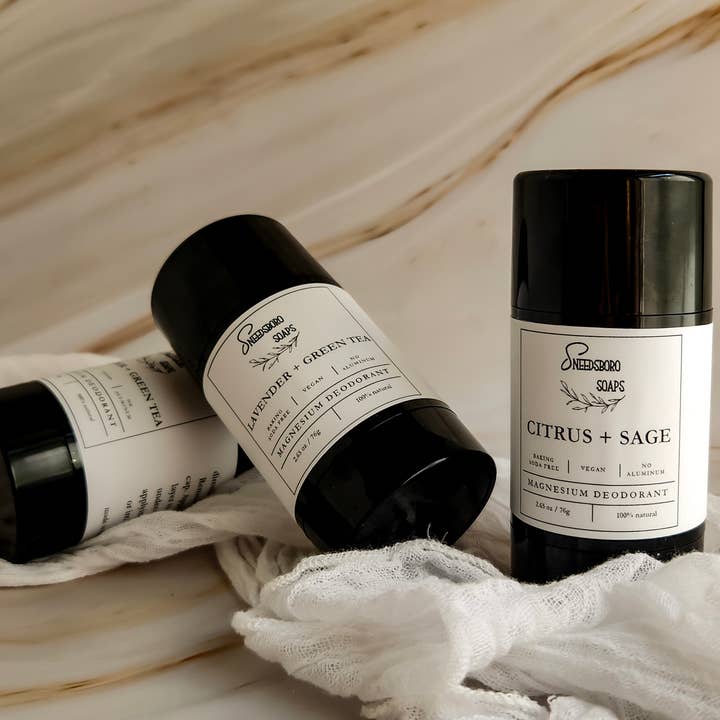 Sneedsboro Soap Company – Desodorizante - Unissexo por atacado – Desodorante Magnésio - Desodorante Natural - Desodorante Sólido