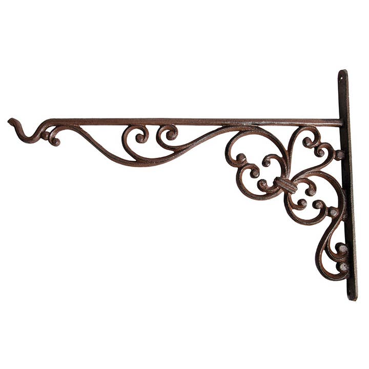 Hanging Basket Hook, Cast Iron, Antique Rust - Large for wholesale by Esschert Design USA