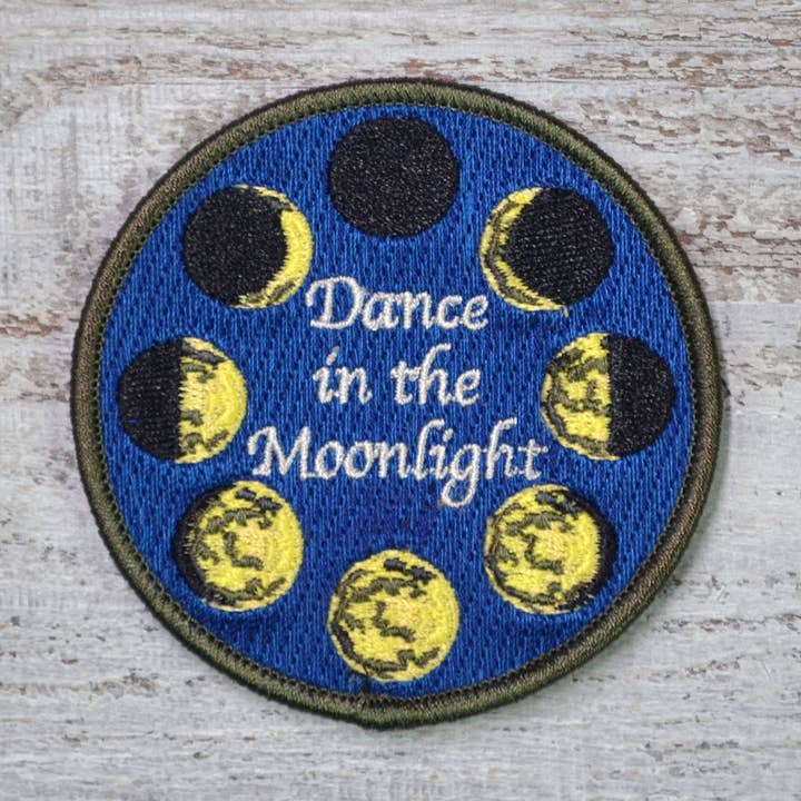 Dance in the Moonlight Embroidered Patch for wholesale by Think Greene