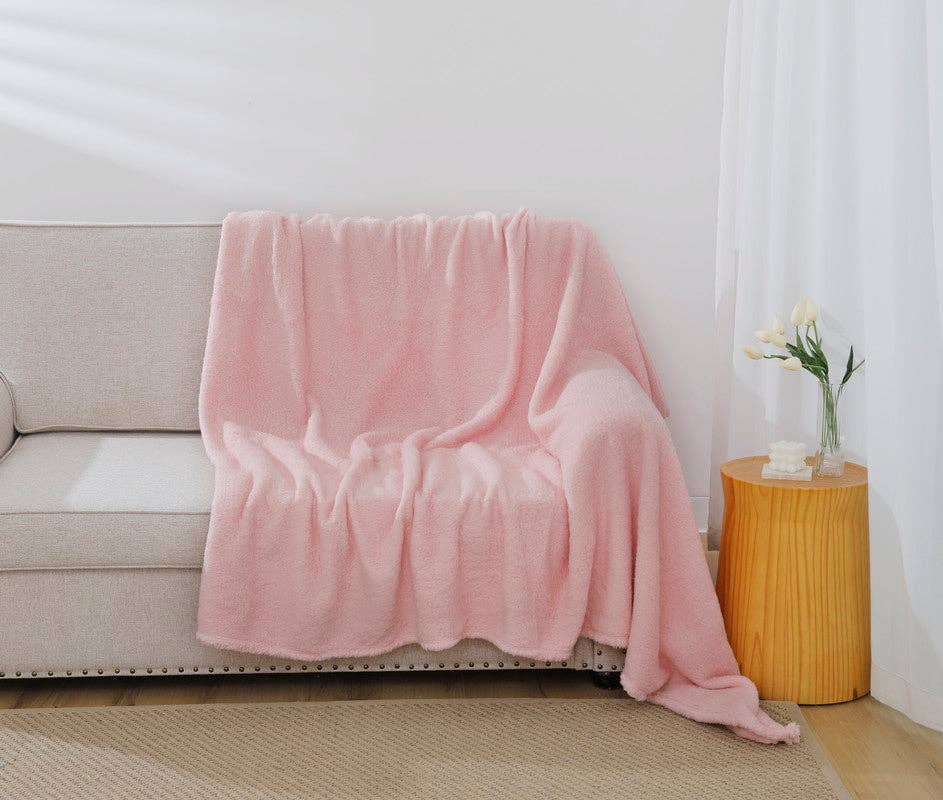 BOD HOME - Wholesale Throw Blanket - Ultra Soft Pink Cotton Blanket1