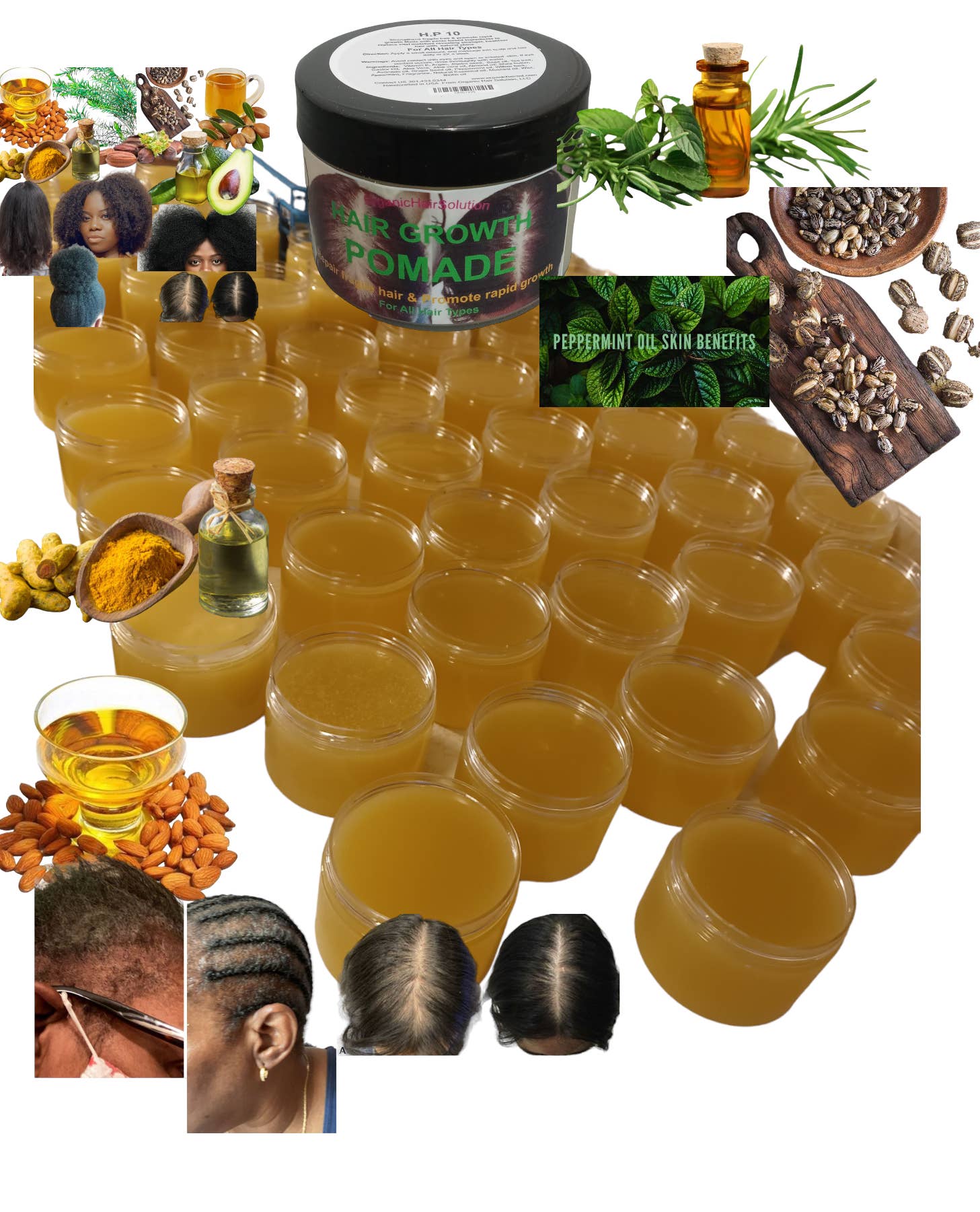 Organic Hair Solution – wholesale Hair styling gel/mousse – Wholesale-Hair Growth Pomade Grease- For Stronger, Thicker Longer Hair (pack 24)