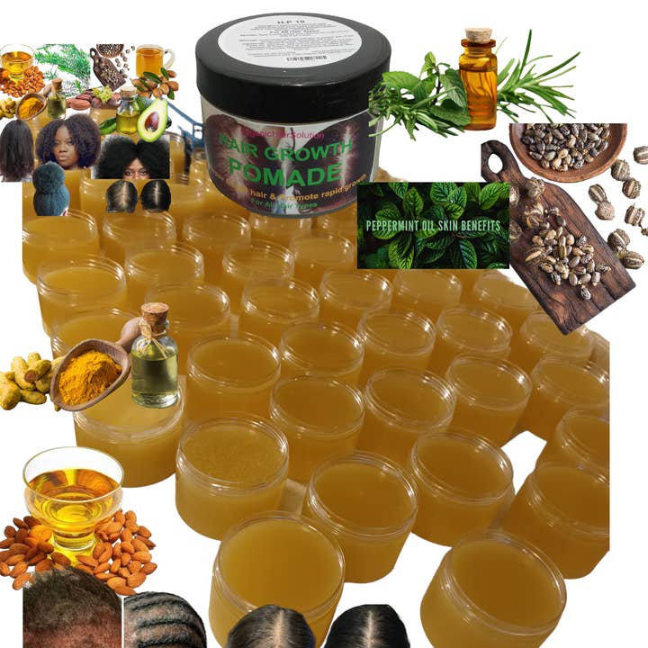 Grossist-hårväxtpomadfett - för starkare, tjockare längre hår (paket 24) för wholesale av Organic Hair Solution