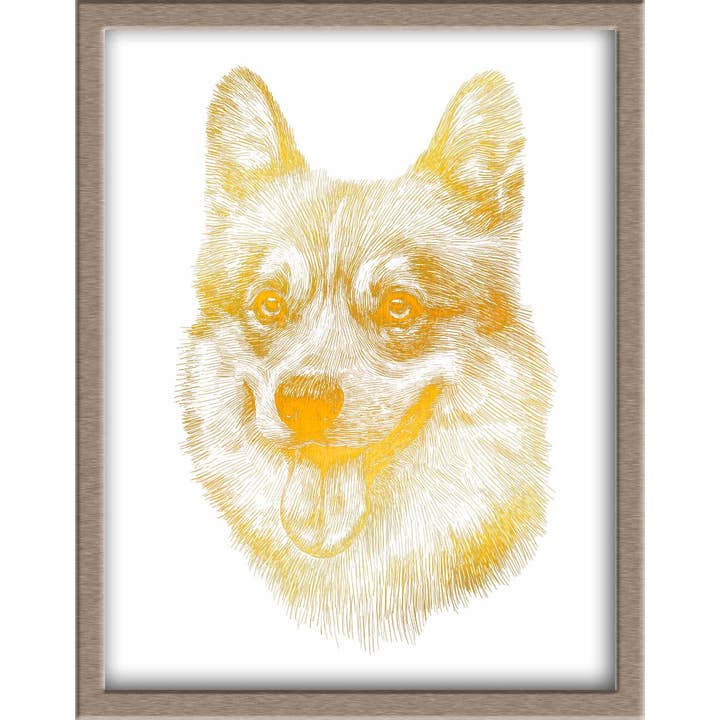 JoyousJoyfulJoyness - Wholesale Art Print - Corgi Foiled Art Print
