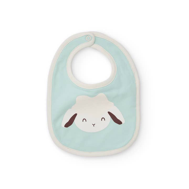 tuc tuc - Wholesale Baby Bib - Baby - Set of baby boy bibs in green with sheep design1