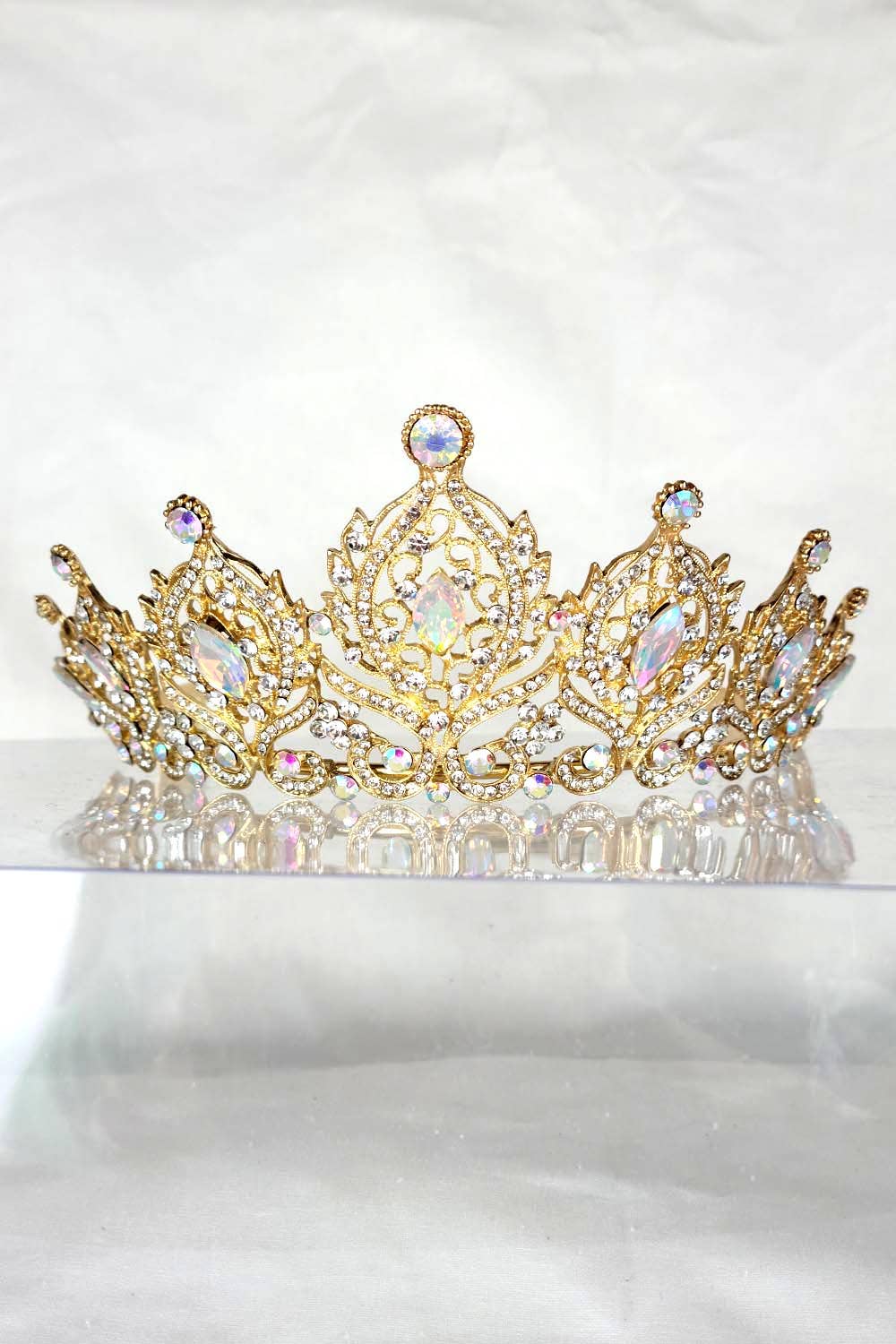 Chicas - Wholesale Tiara - Women's - One Size Fits All Tiara With Jewels HT9333