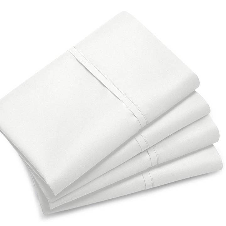 Lot de 4 taies d'oreiller Lavish Touch 100 % coton brossé à double brosse 160 g/m² pour la vente par Pelicano