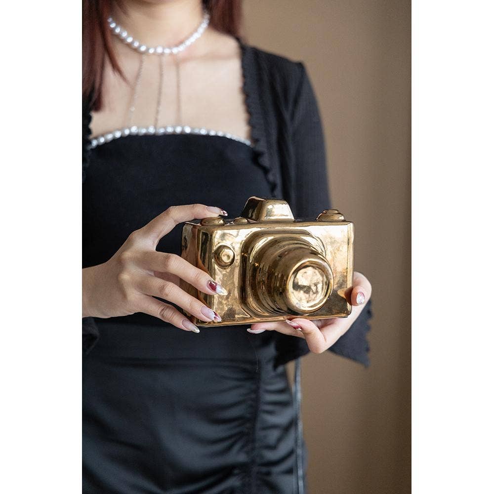 A&B Home Group Inc. - Wholesale Decorative Tabletop Object - 6x5x4" Griffiths Camera Accent - Gold0