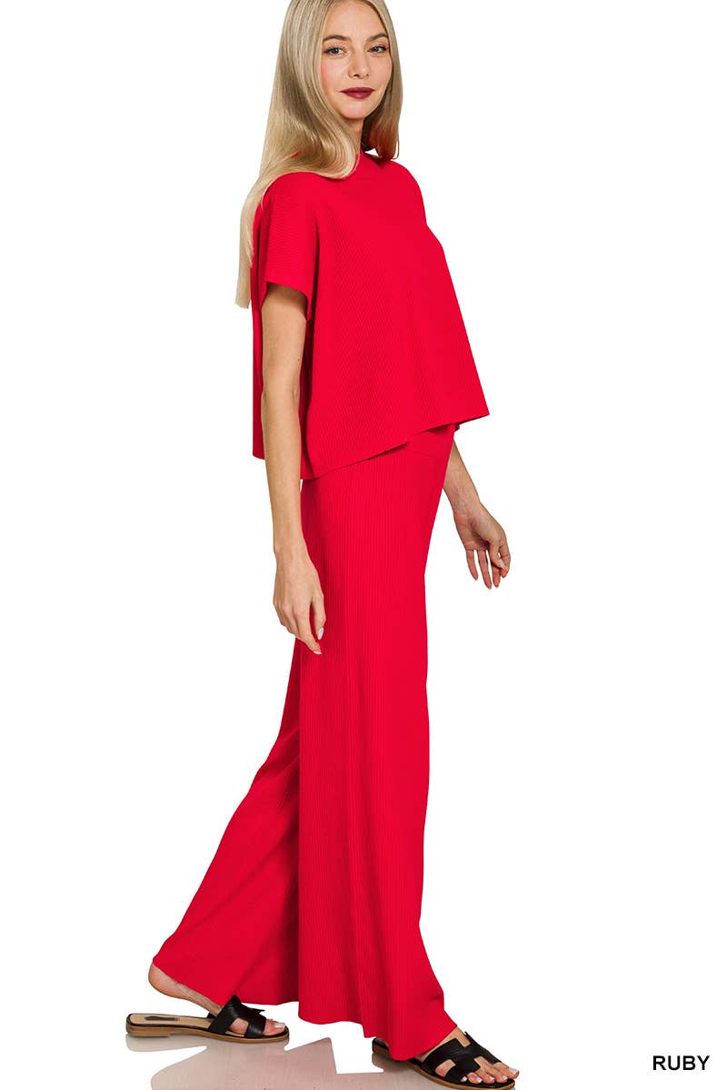 Vanilla Monkey – wholesale Top & pants set (NOT Loungewear) – Women's – Viscose Sweater Short Slv Top &amp; Pants 2pcs Set9