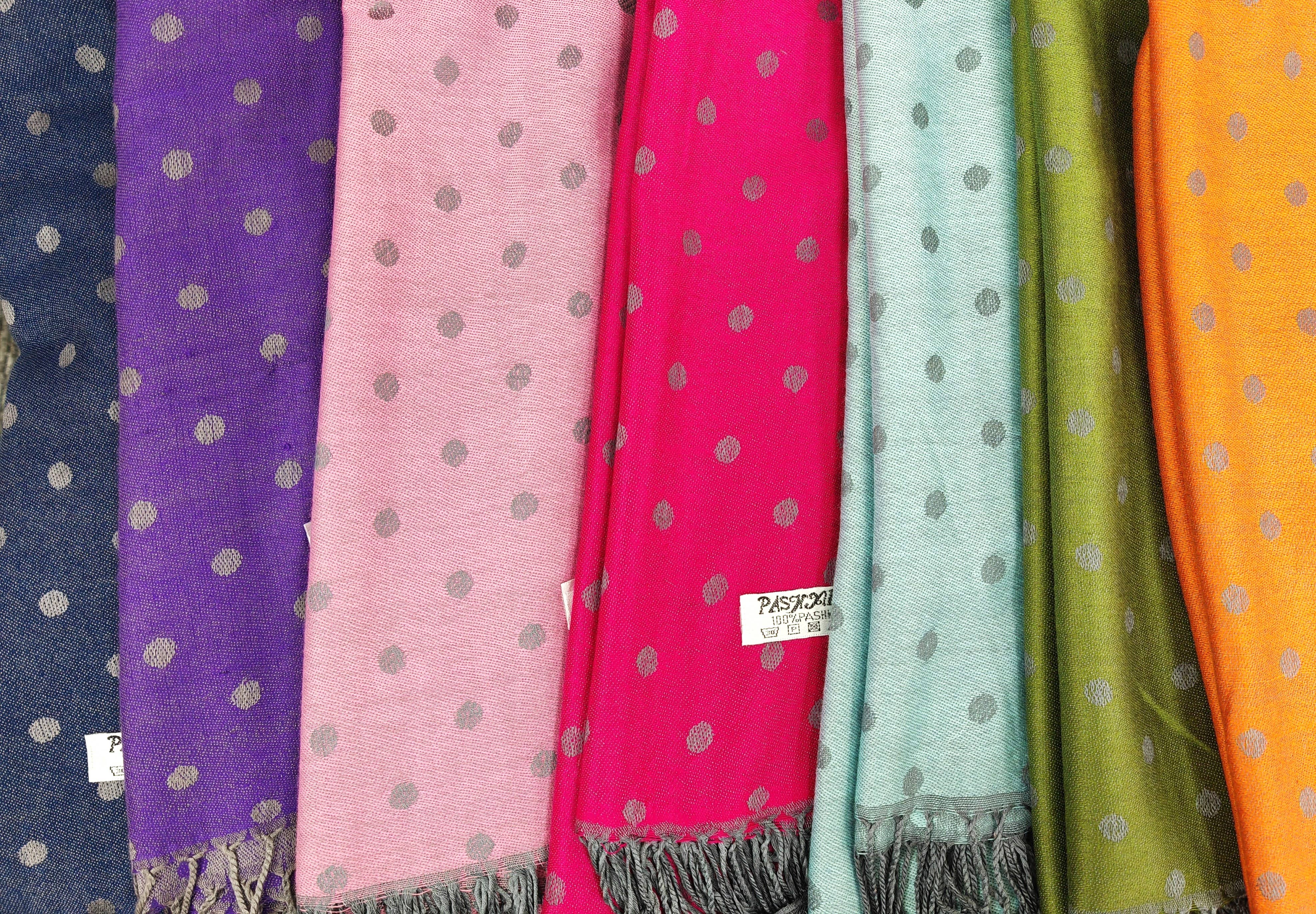 Superbia – wholesale Scarf – Women's – Super Soft Reversible Pashmina scarf /Shawl - C48-1 Dots12