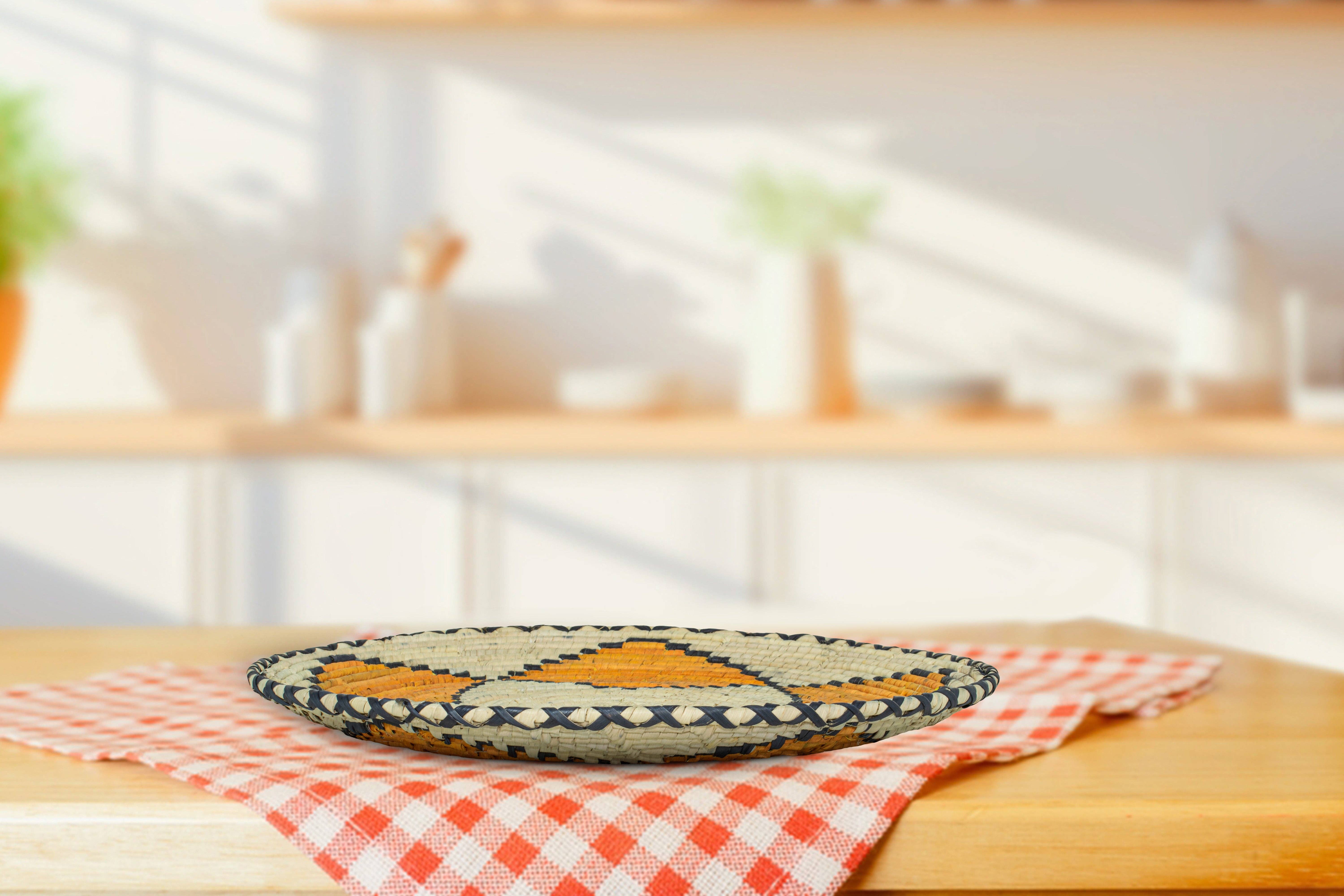 ArtisanalEmporiumLLC - Wholesale Basket - Five Ships Star Flat Basket 12-Inch PL-307-121