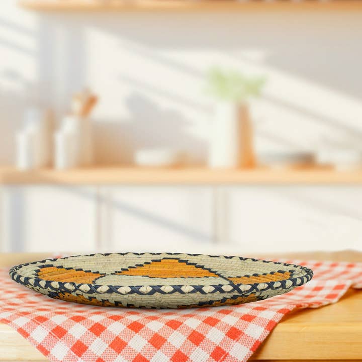 ArtisanalEmporiumLLC - Wholesale Basket - Five Ships Star Flat Basket 12-Inch PL-307-121