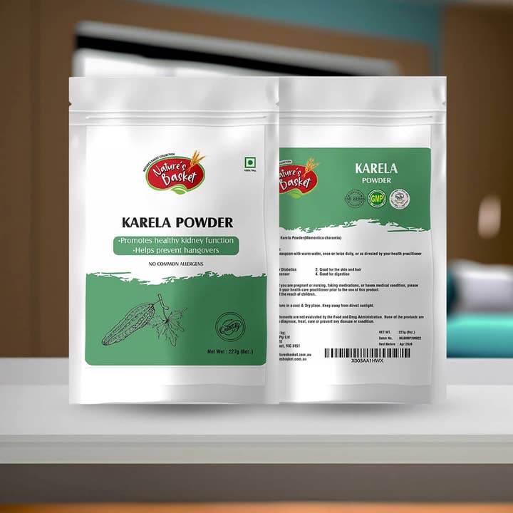 Natures Basket – Proteína/Superalimento em pó por atacado – Pó de Karela (Momordica Charantia) Nature's Basket 227g5