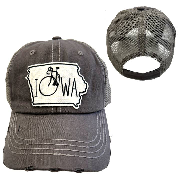 dkhandmade - Vente Casquette de camionneur – femme - CHAPEAU DE VÉLO IOWA2