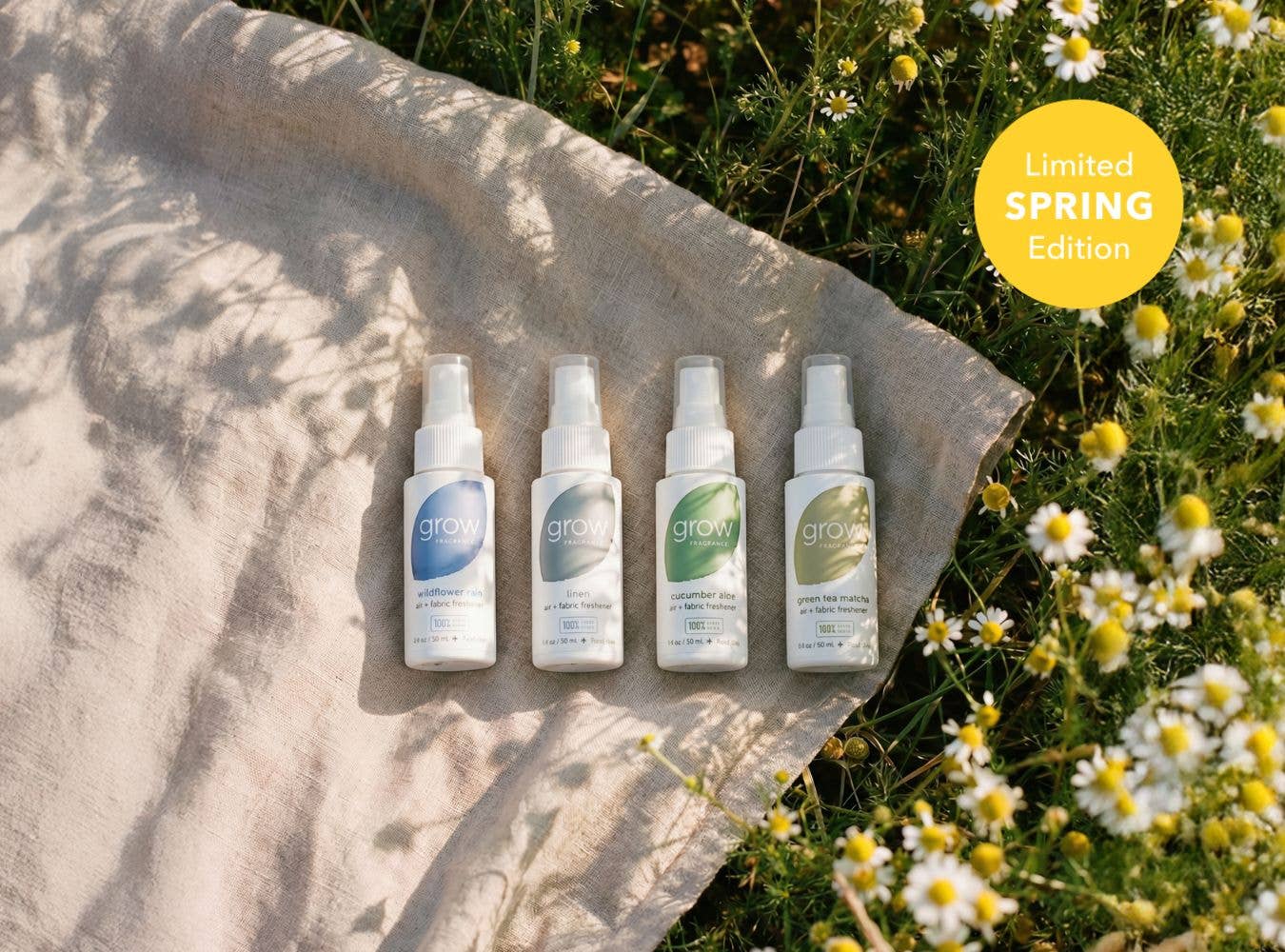 Grow Fragrance - Wholesale Room & Linen Spray - Spring Discovery Set1