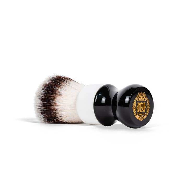Noble Otter Soap Co. - Wholesale Shave Brush - Men's - Synthetic Shave Brush - Black/White - 26MM