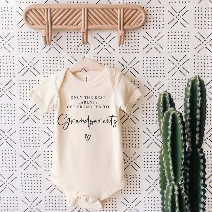 Best Parents Get Promoted To Grandparents Onesie® for wholesale by ZZ Threadz