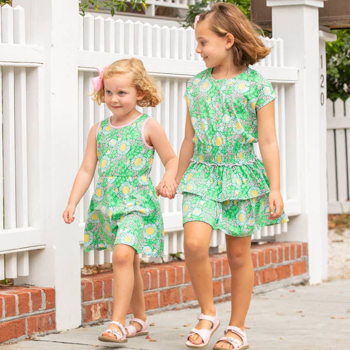 Shrimp and Grits Kids - Wholesale Dress - Kids - Green Meadow Bow Back Dress1