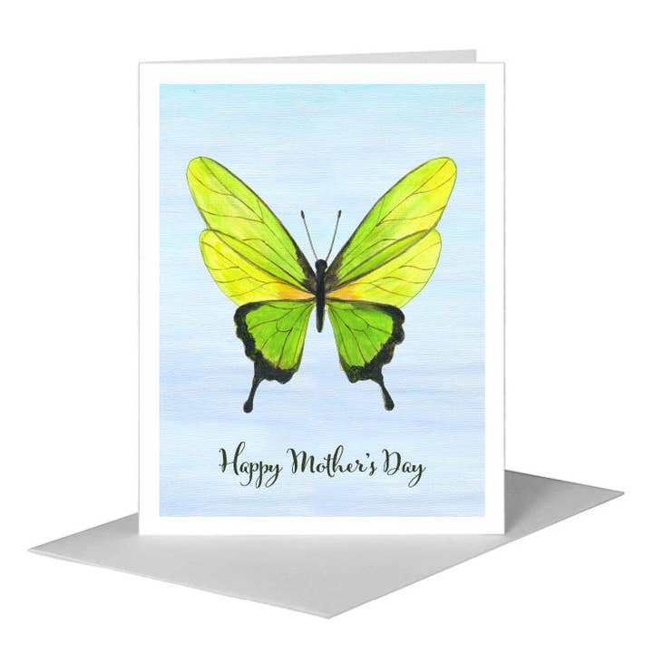 Iridescent Butterfly, Greeting Card (#8673F) for wholesale by Printed Canvas