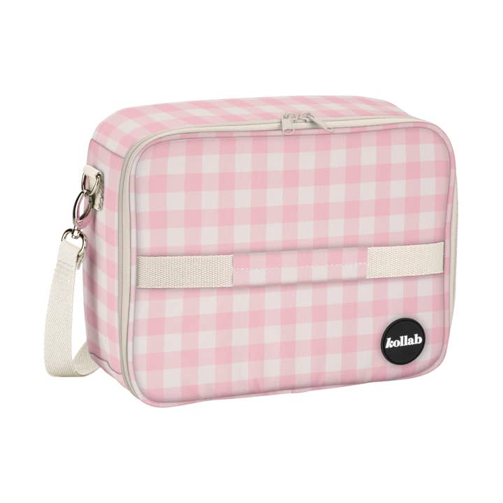 Kollab - Wholesale Lunch bag/box - Bento Bag Candy Pink Check