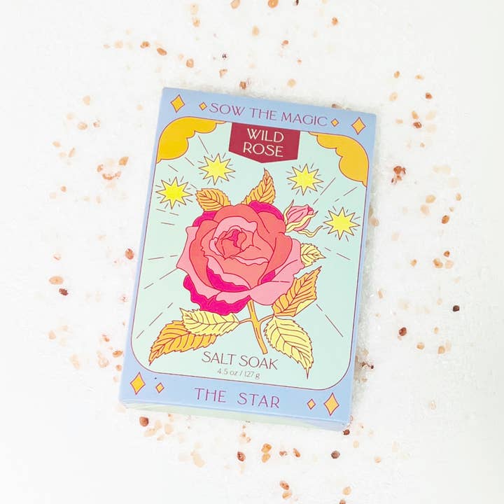 The Star Salt Soak in Wild Rose for wholesale by Sow the Magic