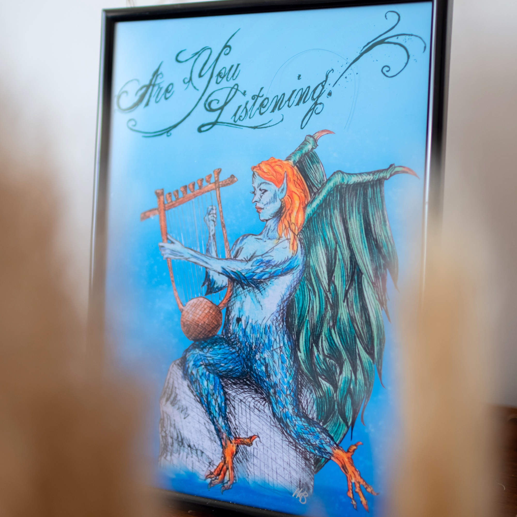 Hannah Kate Makes - Wholesale Art Print - Are You Listening? Art Print - Siren Harpy Greek Mythology11