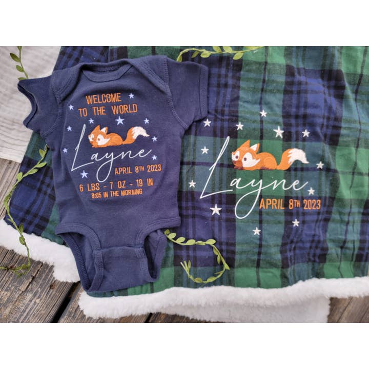 Body e Manta Bebé de Manga Curta para Bebé Personalizado por atacado de Cinci Made Embroidery