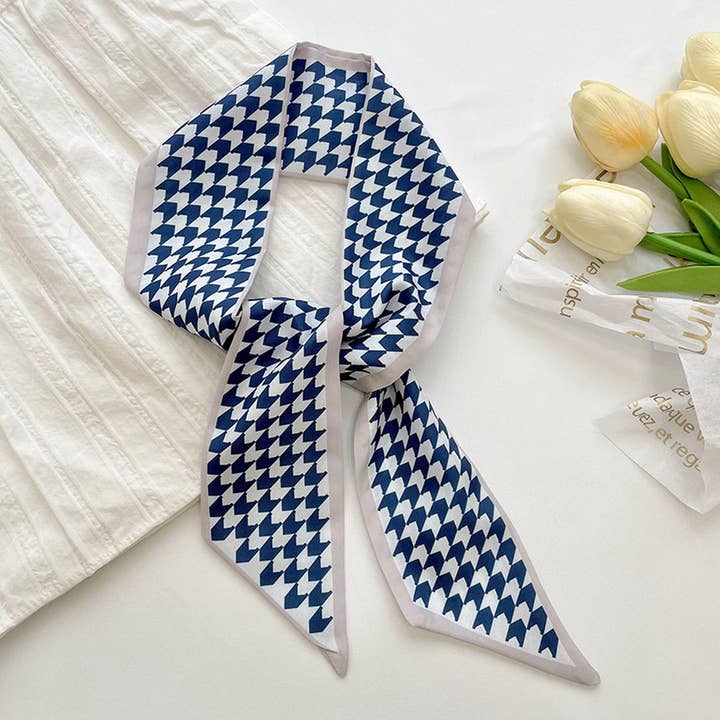 ACCITY - Wholesale Scarf - Women's - FRESH STRIPED LONG TIED SCARF_CWASC0705