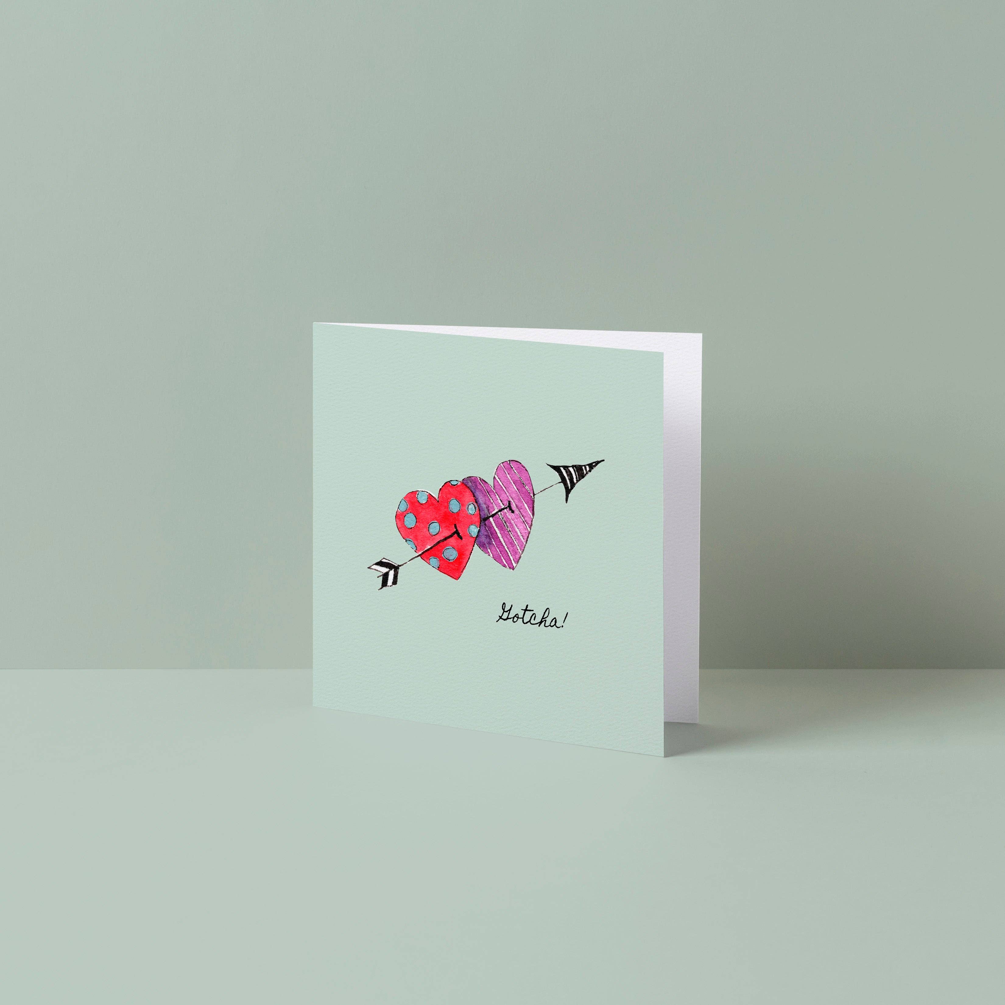 The Gnat - Wholesale Love Card - Gotcha! teeny card