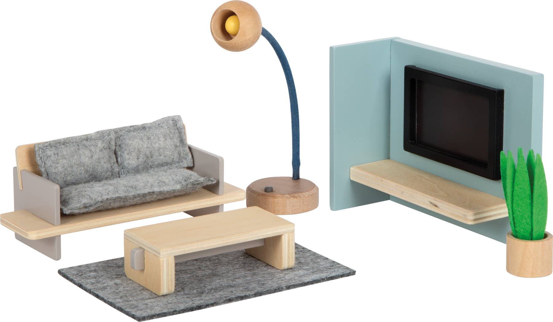 small foot - Vendita all'ingrosso Giocattolo in legno - Bambini - Casa delle bambole in legno naturale con mobili e accessori10