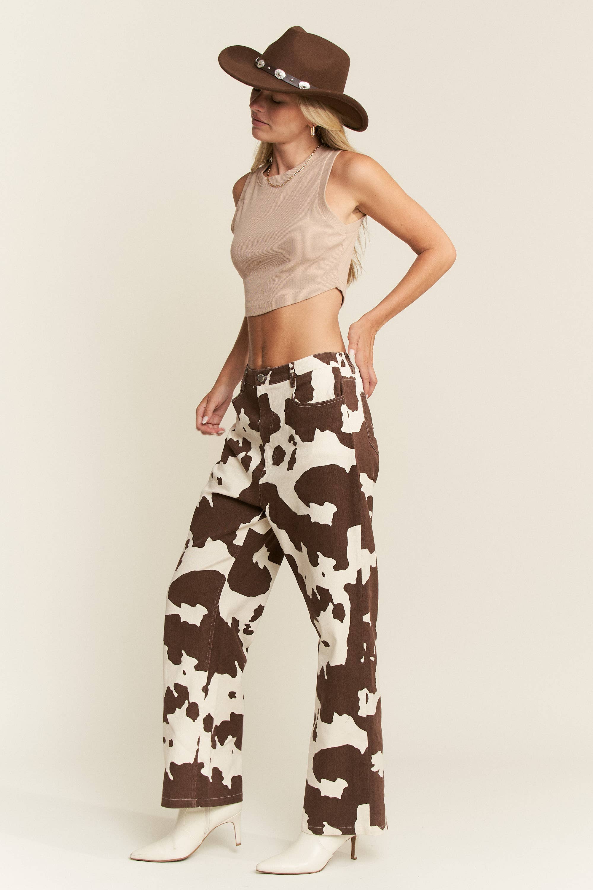JADE BY JANE - Wholesale Jeans - Women's - COW PRINT DENIM PANTS10