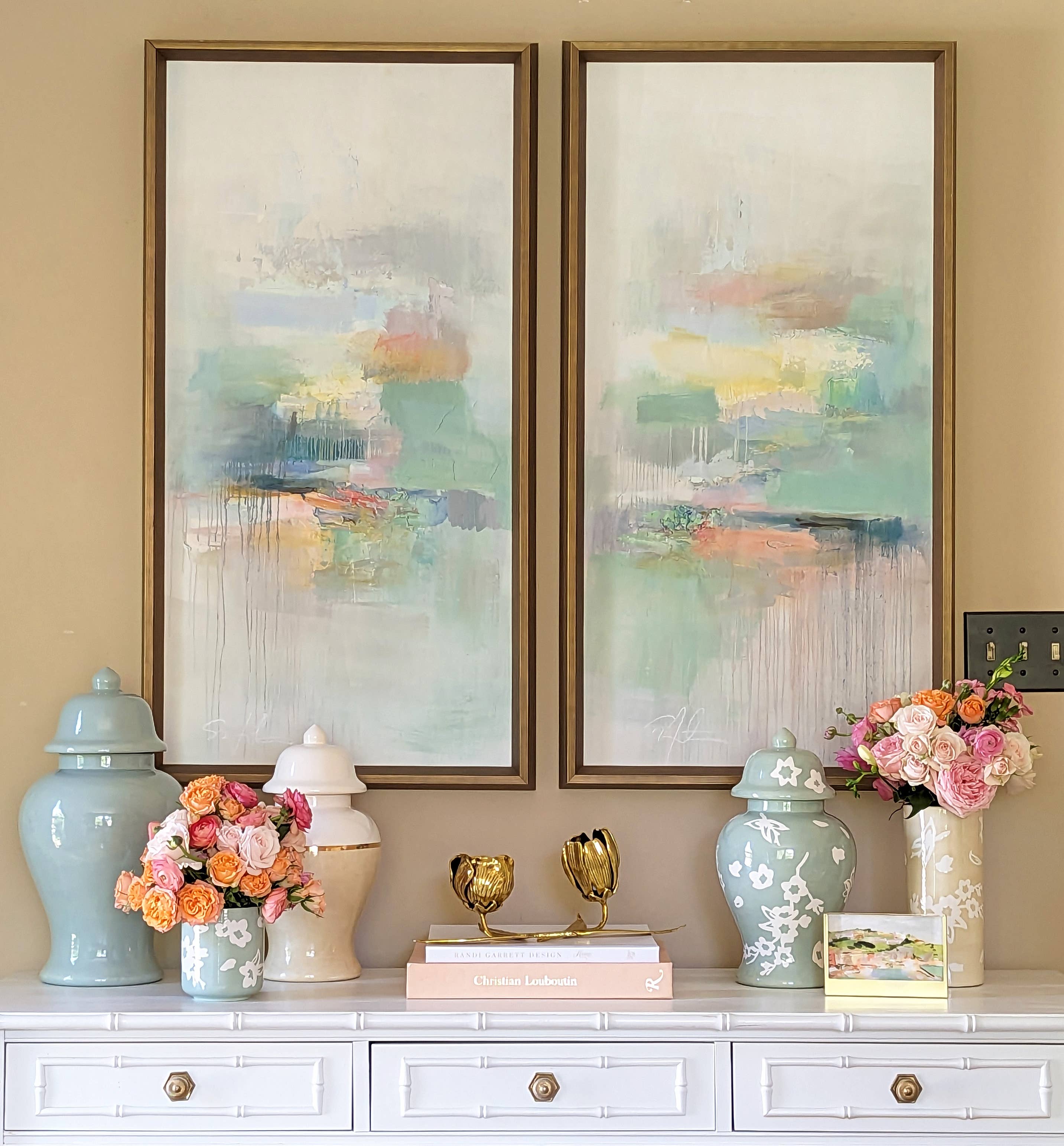 Lo Home | Ruby Clay - Wholesale Vaas - Sakura gemberpotten in mosgroen8