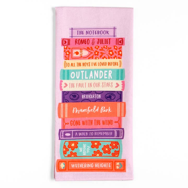 Torchon de livres de romans d'amour empilés pour la vente par Pippi Post