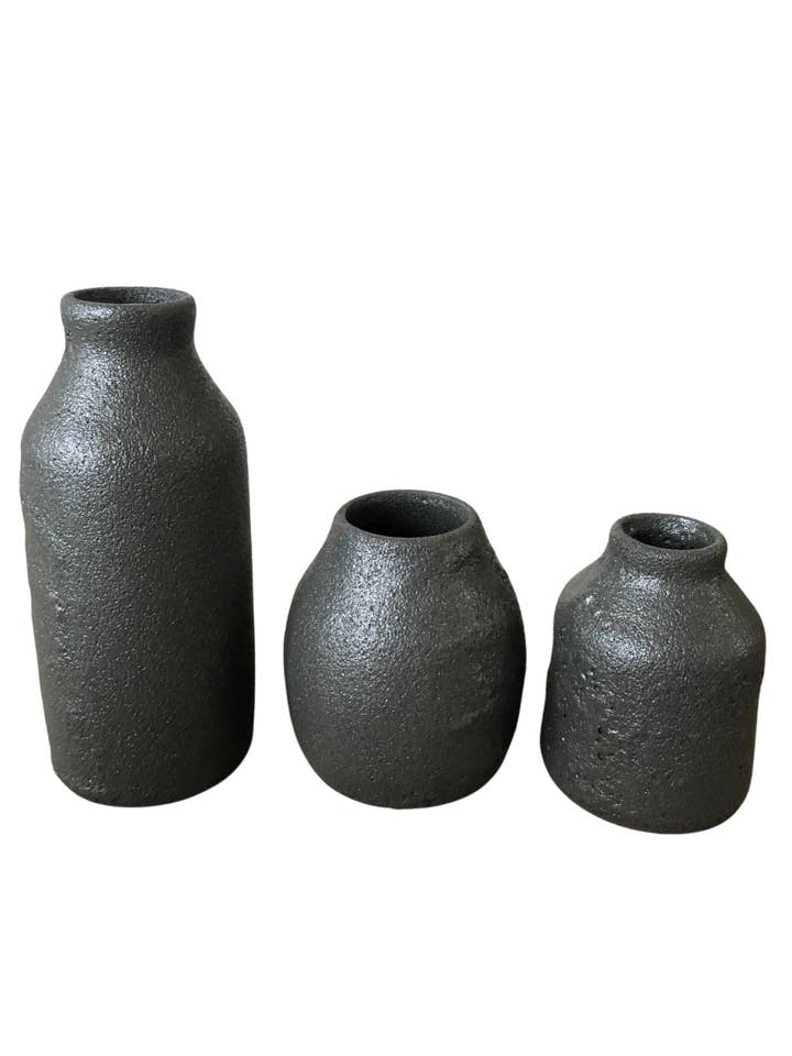 Colección de jarrón Black Crater para venta al por mayor de Gina DeSantis Ceramics