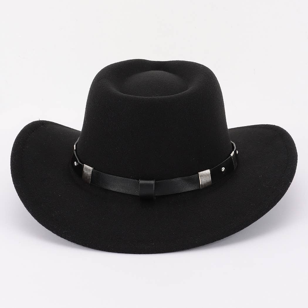 3AM BY H&D ACCESSORIES - Vente Chapeau en feutre - femme - Chapeau Fedora Western en fausse laine1