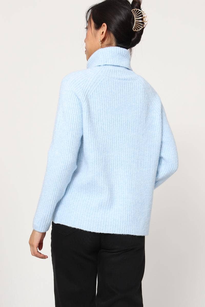 DIX-ONZE - Vente Pull en maille – femme - Pull Maille Côtelée – Col Roulé & Manches Longues30