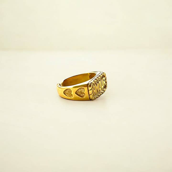 Persea Jewelry - Wholesale Signet Ring - Anillo Mon Amour Oro3