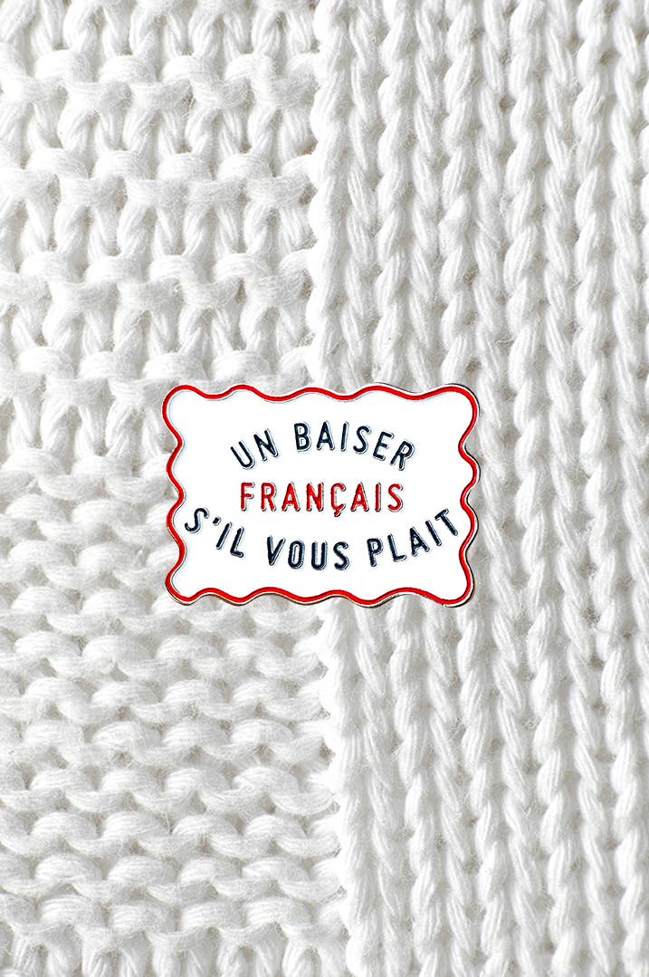 Un baiser français s'il vous plaît – Engroshandel Reversnål/knap – Pin's France - fransk emalje-pin i rødt, hvidt og blåt