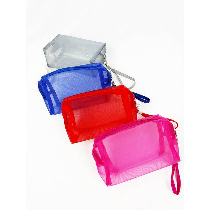 Mesh Light Weight Cosmetic Bag for wholesale by Love and Repeat